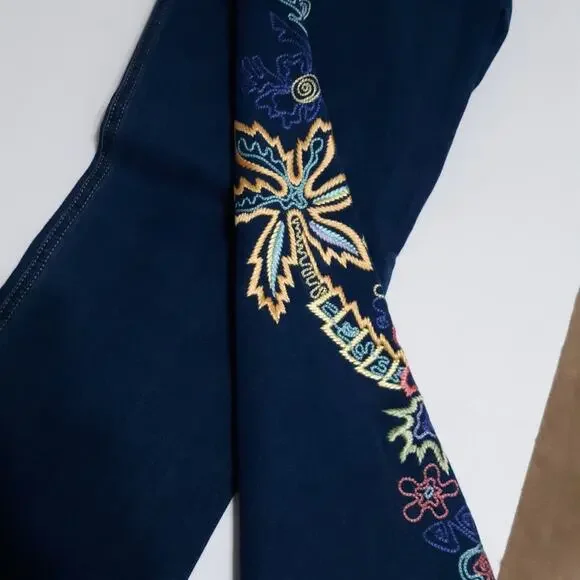 Escada vintage embroidered mom jeans sz 27 waist unique custom rare - Picture 8 of 15